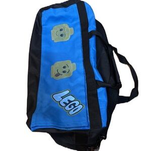 Lego Travel Duffle Tote Over Night Bag Smiley Emoji smirky emoji great condition